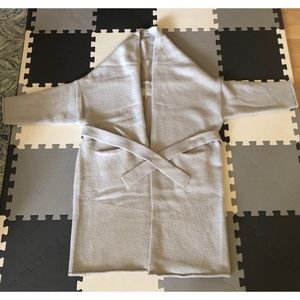 Oak + Fort Tie-Front Long Cardigan